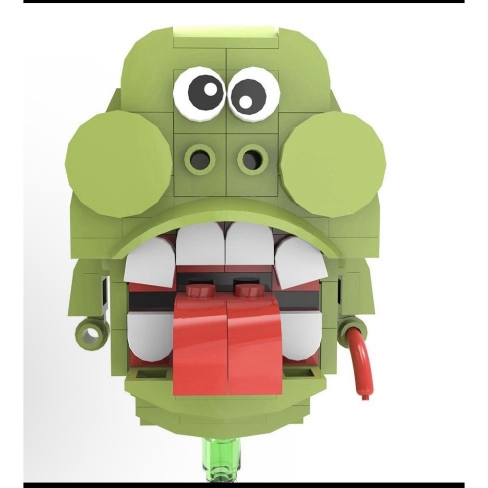 Green Ghost with Stand Greedy Ghost 145 Parts Compatible  With Legos